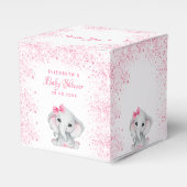 Ballotins Baby shower éléphant rose parties scintillant fill (Verso)