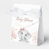 Ballotins Baby shower éléphant rose parties scintillant rose (Verso)