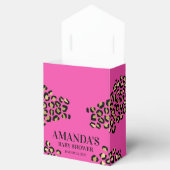 Ballotins Baby shower Empreinte de léopard rose (Ouvert)
