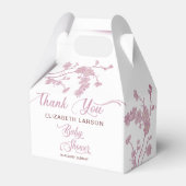 Ballotins Baby shower en fleurs de cerises Sakura Blanc (Arrière)