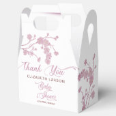 Ballotins Baby shower en fleurs de cerises Sakura Blanc (Ouvert)