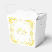 Ballotins Baby shower en Merci de picado jaune papillon (Arrière)