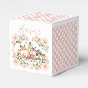 Ballotins Baby shower en treillis rose Floral Woodland Ballo