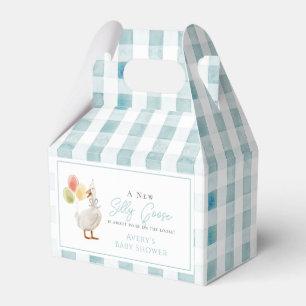 Ballotins Baby shower En vichy bleu oie
