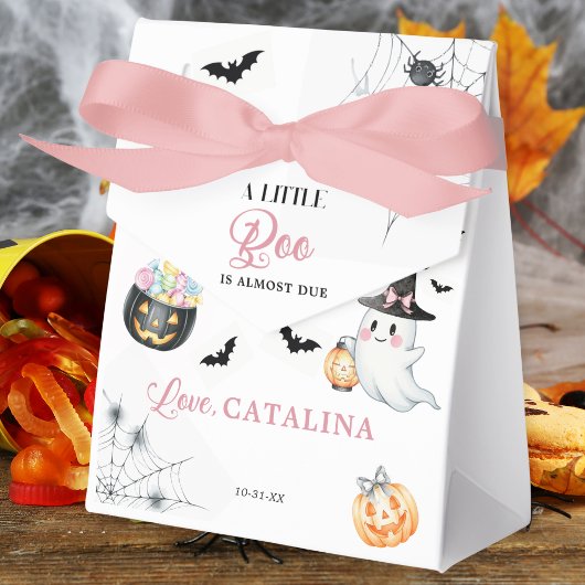 Ballotins Baby shower fantôme d'Halloween rose