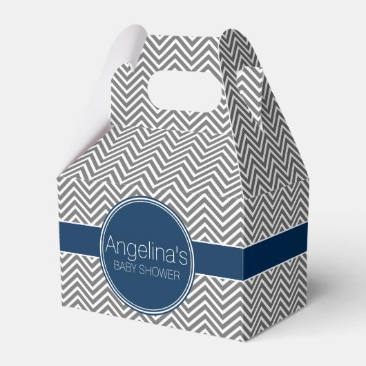 Ballotins Baby shower Favoriser avec Chevrons Nom personnali (Verso)