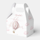 Ballotins Baby shower Fille Ballons à air chaud rose mou (Verso)