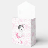 Ballotins Baby shower fille en toile rose (Ouvert)