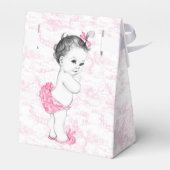 Ballotins Baby shower fille en toile rose (Arrière)