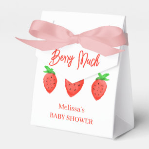 Ballotins Baby shower Fille fraise aquarelle