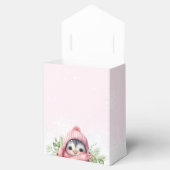 Ballotins Baby shower fille rose Pingouin mignon (Ouvert)