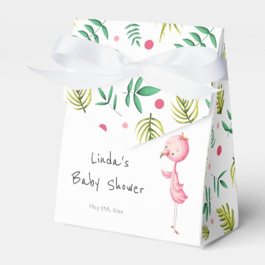 Ballotins Baby shower Flamant rose (Verso)