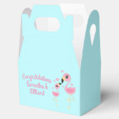 Ballotins Baby shower Flamant rose rose (Ouvert)