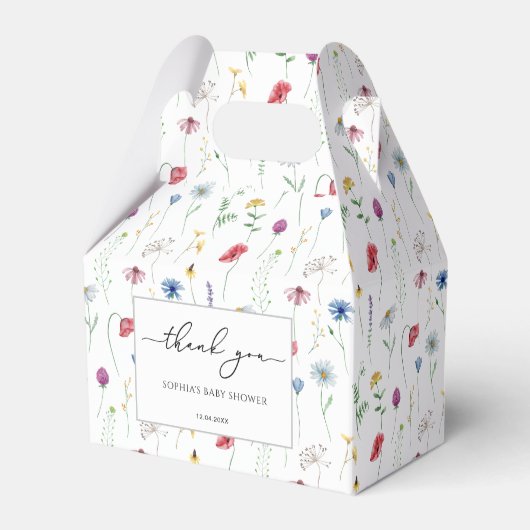 Ballotins Baby shower fleur sauvage (Verso)
