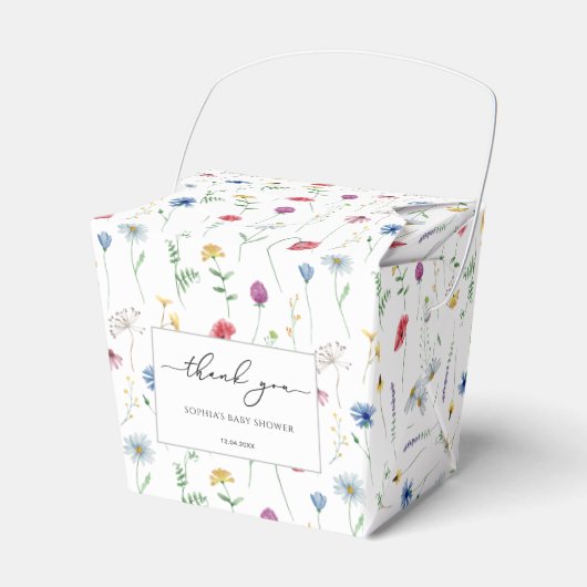Ballotins Baby shower fleur sauvage (Verso)