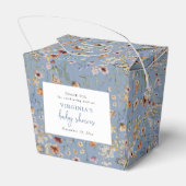 Ballotins Baby shower Fleur sauvage Boho bleu (Arrière)