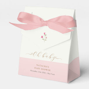 Ballotins Baby shower Fleur sauvage Boho minimaliste rose