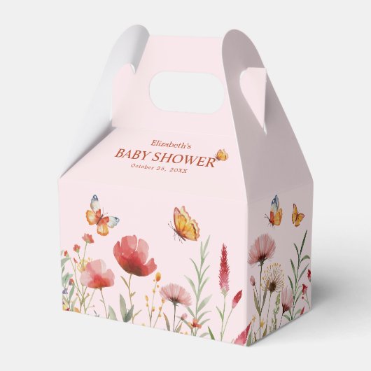 Ballotins Baby shower Fleur sauvage Boho Watercolor (Verso)