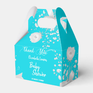 Ballotins Baby Shower Fleur Sauvage de Couleur Bleu Aqua Dou