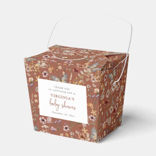 Ballotins Baby shower Fleur sauvage de Terracotta Boho (Verso)
