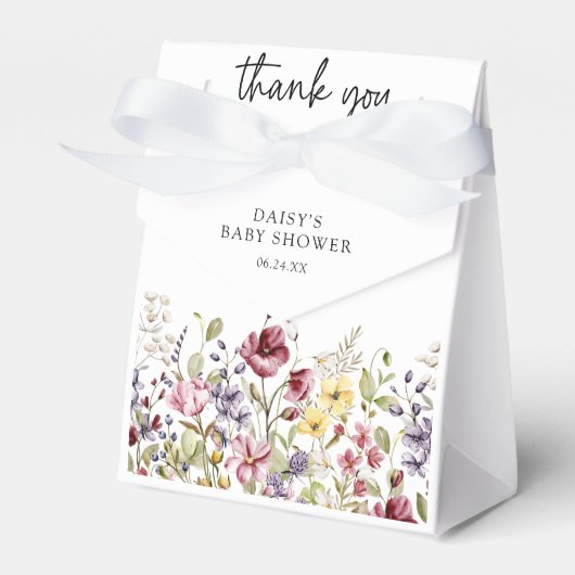 Ballotins Baby shower Fleur sauvage doux (Verso)