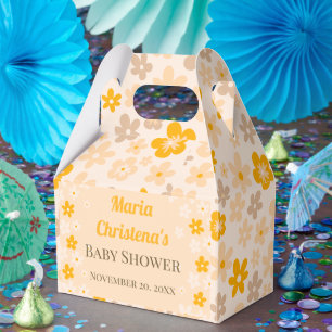 Ballotins Baby Shower Fleur Sauvage Pêche Dorée