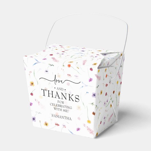 Ballotins Baby shower fleur sauvage petit (Verso)