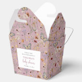 Ballotins Baby shower Fleur sauvage rose (Ouvert)