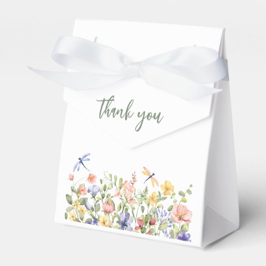 Ballotins Baby shower Fleur sauvage vert bébé en fleurs (Verso)