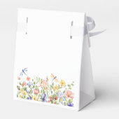 Ballotins Baby shower Fleur sauvage vert bébé en fleurs (Arrière)