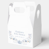 Ballotins Baby shower floral bleu hiver classique (Ouvert)