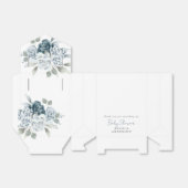 Ballotins Baby shower floral bleu poussiéreux (Déplié)