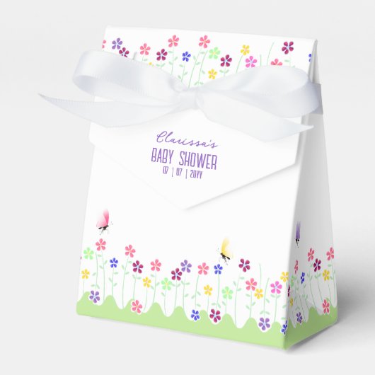 Ballotins Baby shower floral de printemps simple (Verso)