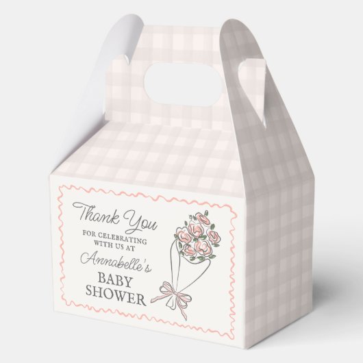 Ballotins Baby shower Floral Fleur Rose (Recto)