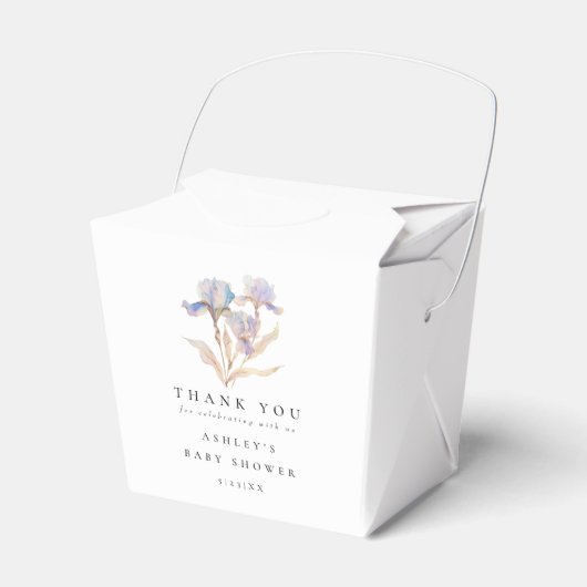 Ballotins Baby Shower Floral Iris Élégant (Verso)