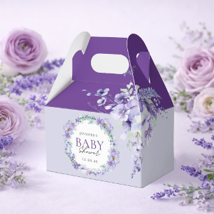 Ballotins Baby shower floral lavande élégant violet
