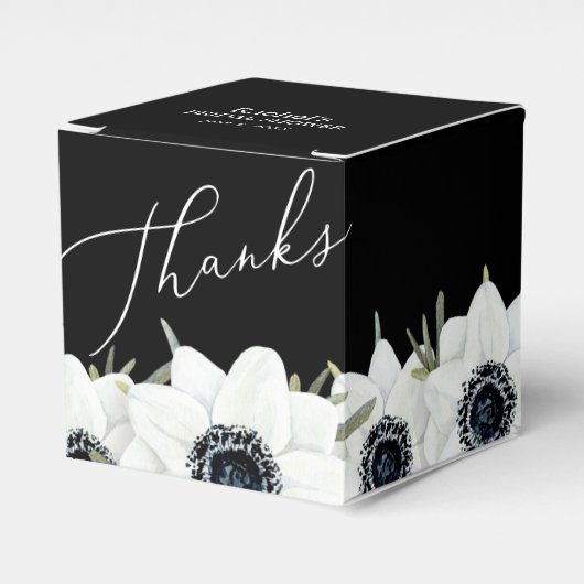 Ballotins Baby Shower Floral Noir et Blanc (Verso)