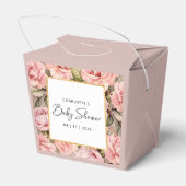 Ballotins Baby shower floral Rose (Arrière)