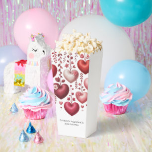 Ballotins Baby-Shower Flou Rouge Fleur en Forme de Cœur