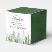 Ballotins Baby shower forestier de pins d'aquarelle (Verso)