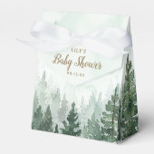 Ballotins Baby shower forestier rustique de pins (Verso)