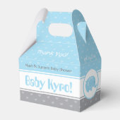 Ballotins Baby shower Gable Box avec éléphant - Baby Boy (Verso)