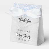 Ballotins Baby shower garçon argent bleu merci (Verso)