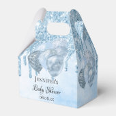 Ballotins Baby shower garçon bleu clair ballons merci (Arrière)