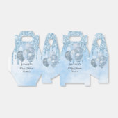 Ballotins Baby shower garçon bleu clair ballons merci (Déplié)