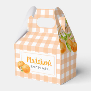 Ballotins Baby Shower Gingham Orange