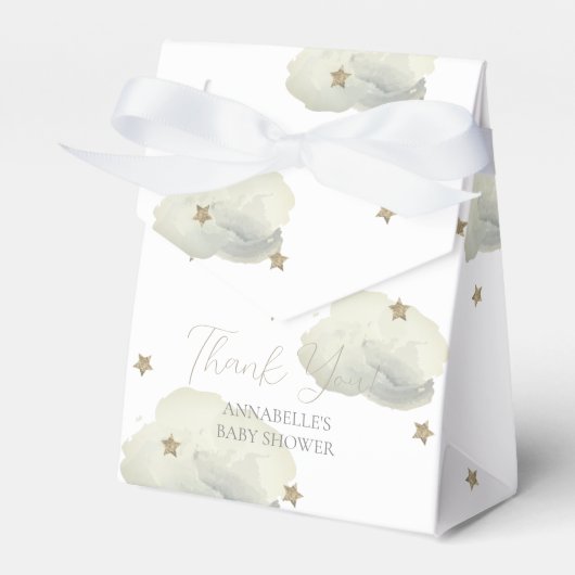 Ballotins Baby shower Gold Stars & Clouds (Verso)