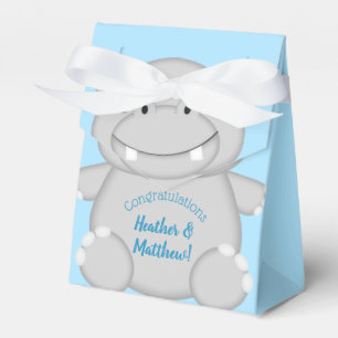 Ballotins Baby shower Hippo bleu