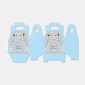 Ballotins Baby shower Hippo bleu (Déplié)
