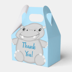 Ballotins Baby Shower Hippopotame Bleu
